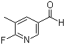 structure of CAS# 884495-04-9, 6-Fluoro-5-methyl-3-pyridinecarboxaldehyde
