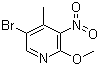 structure of CAS# 884495-14-1, 5-溴-2-甲氧基-4-甲基-3-硝基吡啶