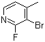 structure of CAS# 884495-46-9, 3-Bromo-2-fluoro-4-methylpyridine