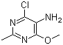 structure of CAS# 88474-31-1, 4-Chloro-6-methoxy-2-methyl-5-pyrimidinamine
