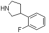 3-(2-氟苯基)吡咯烷分子结构 (CAS 885277-79-2)
