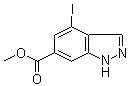 structure of CAS# 885519-33-5, 4-碘-1H-吲唑-6-羧酸甲酯