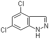 structure of CAS# 885519-58-4, 4,6-二氯-1H-吲唑