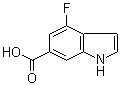 structure of CAS# 885520-31-0, 4-Fluoro-1H-indole-6-carboxylic acid
