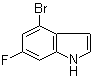 structure of CAS# 885520-70-7, 4-Bromo-6-fluoro-1H-indole