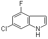 structure of CAS# 885520-88-7, 6-Chloro-4-fluoro-1H-indole