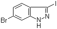 structure of CAS# 885521-88-0, 6-Bromo-3-iodoindazole