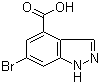 structure of CAS# 885523-08-0, 6-溴-1H-吲唑-4-羧酸