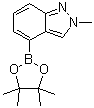 structure of CAS# 885698-95-3, 2-甲基-2H-吲唑-4-硼酸频哪醇酯