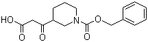 beta-氧代-1-[(苯基甲氧基)羰基]-3-哌啶丙酸分子结构 (CAS 886362-40-9)