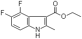 structure of CAS# 886362-67-0, 4,5-Difluoro-2-methylindole-3-carboxylic acid ethyl ester