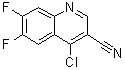 4-氯-6,7-二氟-3-喹啉甲腈分子结构 (CAS 886362-75-0)