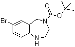 structure of CAS# 886364-30-3, 4-Boc-7-bromo-2,3,4,5-tetrahydro-1H-benzo[e][1,4]diazepine