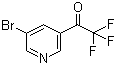 structure of CAS# 886364-44-9, 1-(5-Bromo-3-pyridinyl)-2,2,2-trifluoroethanone