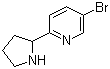 structure of CAS# 886365-48-6, 5-Bromo-2-(2-pyrrolidinyl)pyridine