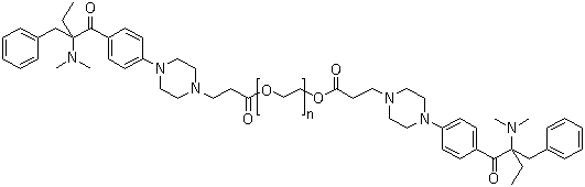 CAS # 886463-10-1, Polyethylene glycol di(beta-4-[4-(2-dimethylamino-2-benzyl)butaonylphenyl]piperazine)propionate