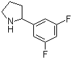 structure of CAS# 886503-11-3, 2-(3,5-Difluorophenyl)pyrrolidine