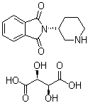 structure of CAS# 886588-62-1, 2-(3R)-3-Piperidinyl-1H-isoindole-1,3(2H)-dione D-(-)-tartarate