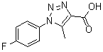 structure of CAS# 887035-89-4, 1-(4-氟苯基)-5-甲基-1H-1,2,3-三唑-4-羧酸