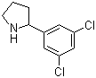 structure of CAS# 887344-13-0, 2-(3,5-二氯苯基)吡咯烷