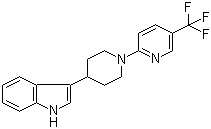 CAS 登录号：887418-66-8, 3-[1-[5-(三氟甲基)-2-吡啶基]-4-哌啶基]-1H-吲哚
