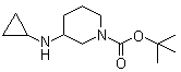 structure of CAS# 887588-04-7, tert-Butyl 3-(cyclopropylamino)piperidine-1-carboxylate