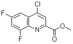 structure of CAS# 887589-39-1, 4-Chloro-6,8-difluoro-2-quinolinecarboxylic acid methyl ester