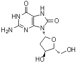 structure of CAS# 88847-89-6, 2'-Deoxy-7,8-dihydro-8-oxoguanosine