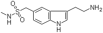 structure of CAS# 88919-22-6, 3-(2-Aminoethyl)-N-methyl-1H-indole-5-methanesulfonamide