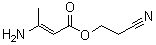(2E)-3-氨基-2-丁烯酸 2-氰基乙基酯分子结构 (CAS 88977-32-6)