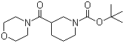 CAS # 889942-56-7, tert-Butyl 3-(morpholine-4-carbonyl)piperidine-1-carboxylate, 3-(4-Morpholinylcarbonyl)-1-piperidinecarboxylic acid 1,1-dimethylethyl ester