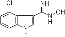 structure of CAS# 889942-75-0, 4-氯-N-羟基-1H-吲哚-3-甲脒