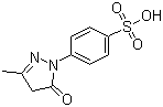 1-(4-磺酸苯基)-3-甲基-5-吡唑酮分子结构 (CAS 89-36-1)