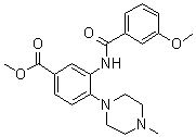 3-[(3-Methoxybenzoyl)amino]-4-(4-methyl-1-piperazinyl)benzoic acid methyl ester molecular structure (CAS 890190-22-4)