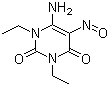 structure of CAS# 89073-60-9, 1,3-Diethyl-5-nitroso-6-aminouracil