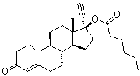 炔诺酮己酸酯分子结构 (CAS 89094-33-7)
