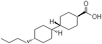 structure of CAS# 89111-63-7, trans-4-(trans-4'-Butylcyclohexyl)cyclohexanecarboxylic acid