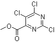 structure of CAS# 89284-85-5, 6-Methoxycarbonyl-2,4,5-trichloropyrimidine