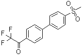 structure of CAS# 893407-18-6, 2,2,2-Trifluoro-1-[4'-(methylsulfonyl)[1,1'-biphenyl]-4-yl]ethanone