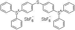 structure of CAS# 89452-37-9, 二[4-二苯基硫鎓苯基]硫醚二六氟锑酸盐