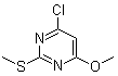 4-氯-6-甲氧基-2-(甲硫基)嘧啶分子结构 (CAS 89466-42-2)