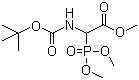 N-Boc-2-(二甲基膦酰基)甘氨酸甲酯分子结构 (CAS 89524-98-1)