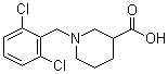 structure of CAS# 896051-74-4, 1-[(2,6-二氯苯基)甲基]-3-哌啶甲酸