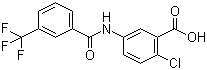 5-[[[3-(Trifluoromethyl)phenyl]carbonyl]amino]-2-chlorobenzoic acid molecular structure (CAS 896160-35-3)