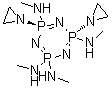 trans-2,4-Bis(1-aziridinyl)-2,2,4,4,6,6-hexahydro-2,4,6,6-tetrakis(methylamino)-1,3,5,2,4,6-triazatriphosphorine molecular structure (CAS 89631-66-3)