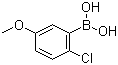 2-氯-5-甲氧基苯硼酸分子结构 (CAS 89694-46-2)