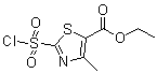 CAS 登录号：89694-92-8, 2-(氯磺酰基)-4-甲基-5-噻唑羧酸乙酯