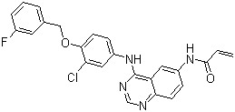 structure of CAS# 897383-62-9, N-[4-[[3-氯-4-[(3-氟苯基)甲氧基]苯基]氨基]-6-喹唑啉基]-2-丙烯酰胺