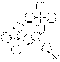 9-(4-叔丁基苯基)-3,6-双(三苯基硅基)-9H-咔唑分子结构 (CAS 898546-82-2)