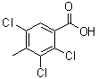 CAS 登录号：89978-34-7, 2,3,5-三氯-4-甲基苯甲酸